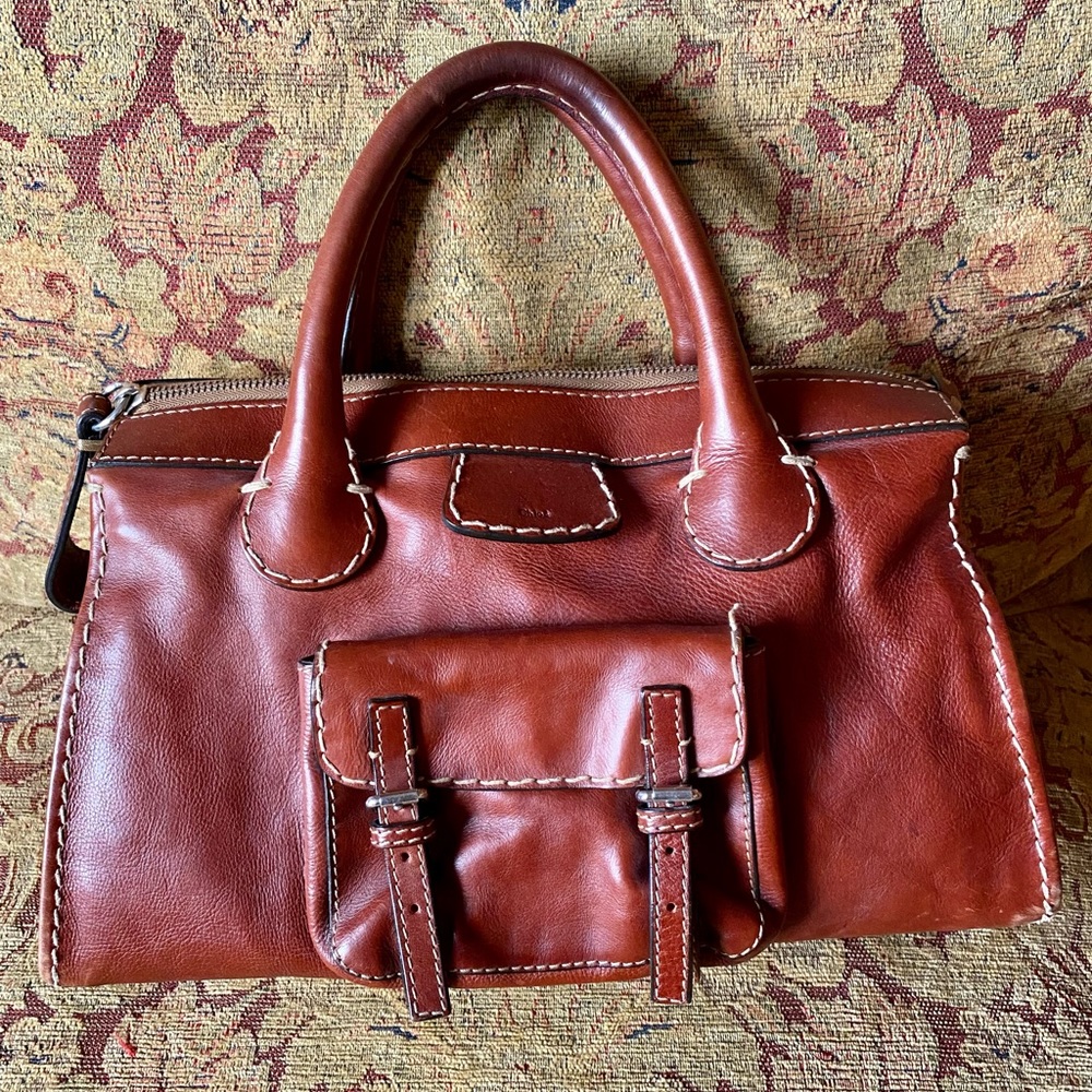 Vintage Chloe Leather Tote Handbag